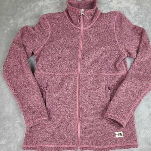 The North Face Women’s Mesa‎ Rose Heather Crescent Full Zip Fleece Jacket Sz S - Picture 1 of 10